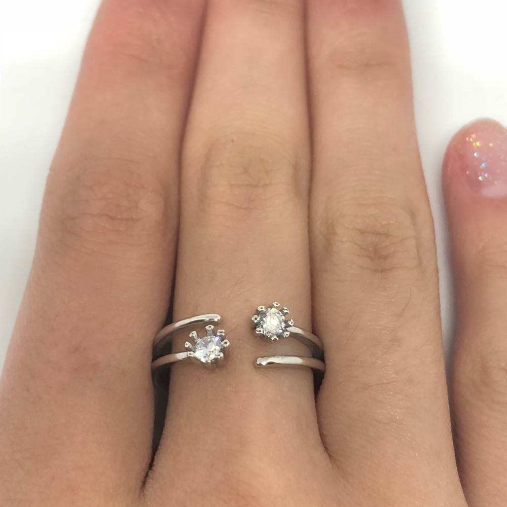 Brooklyn micro CZ 925 sterling silver ring